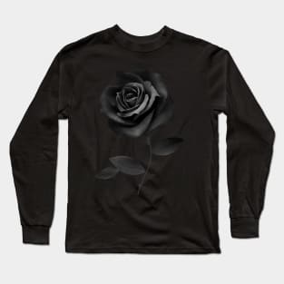 Beautiful Black Rose Flower Long Sleeve T-Shirt